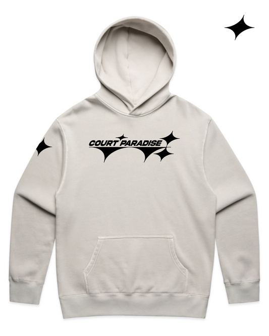Court Paradise Double Trouble Hoodie — Faded Bone