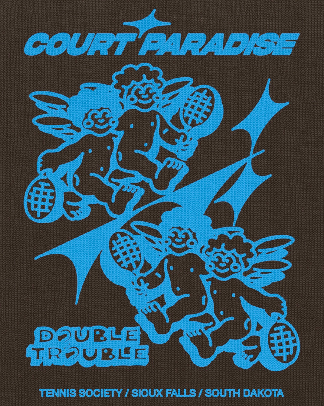 Court Paradise Double Trouble Hoodie — Brown