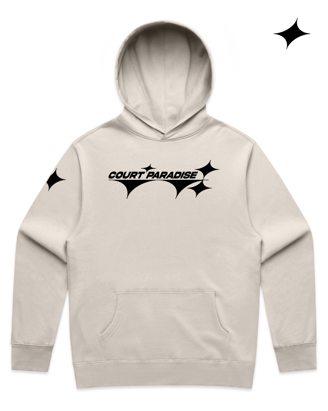 Court Paradise Double Trouble Hoodie — Bone
