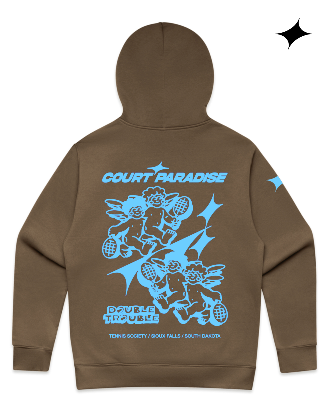 Court Paradise Double Trouble Hoodie — Brown