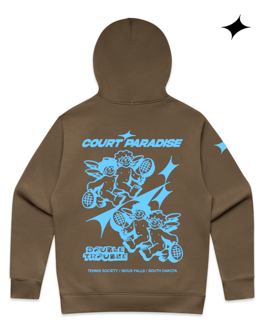 Court Paradise Double Trouble Hoodie — Brown