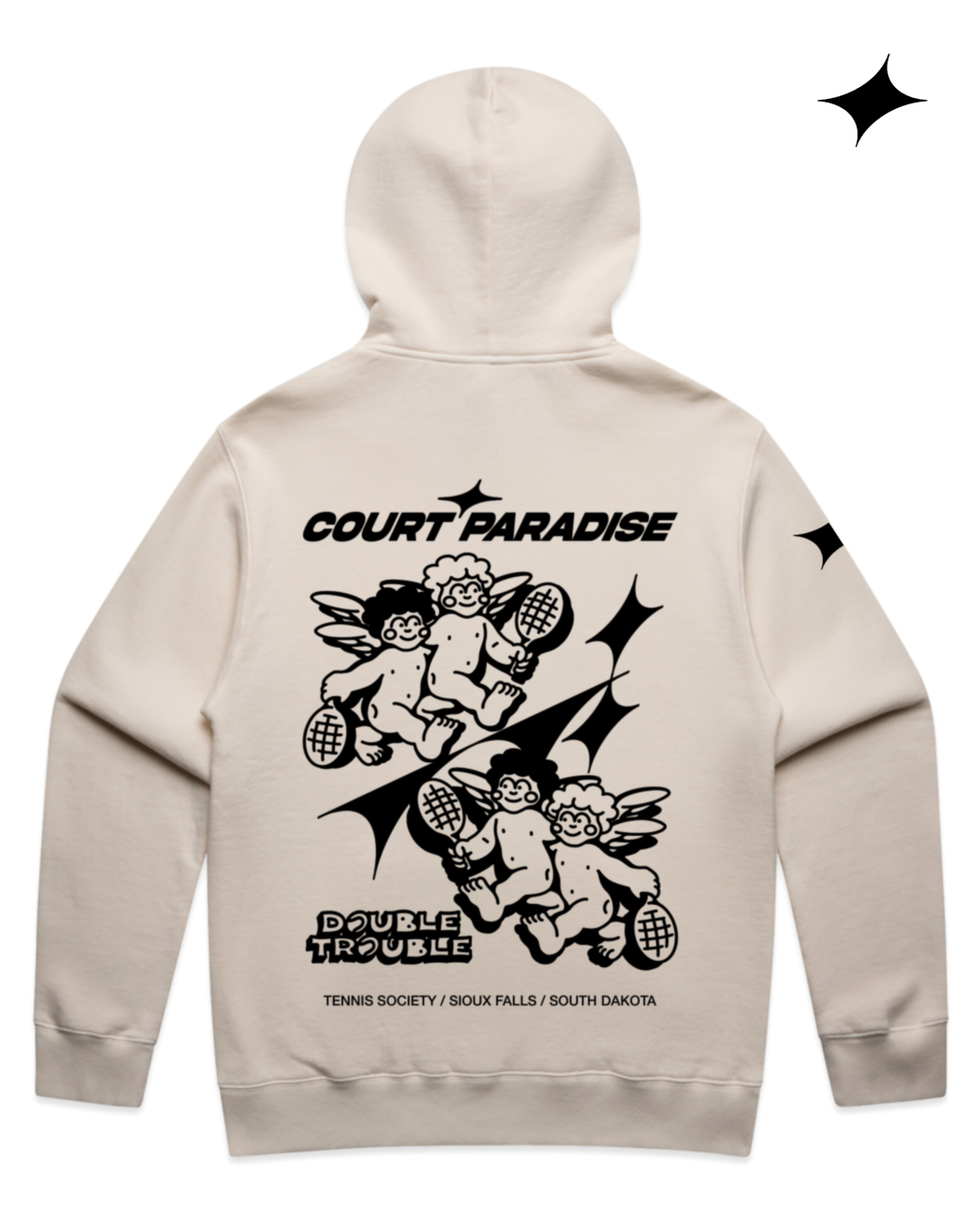 Court Paradise Double Trouble Hoodie — Bone