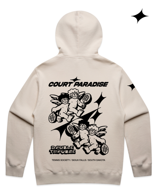 Court Paradise Double Trouble Hoodie — Bone