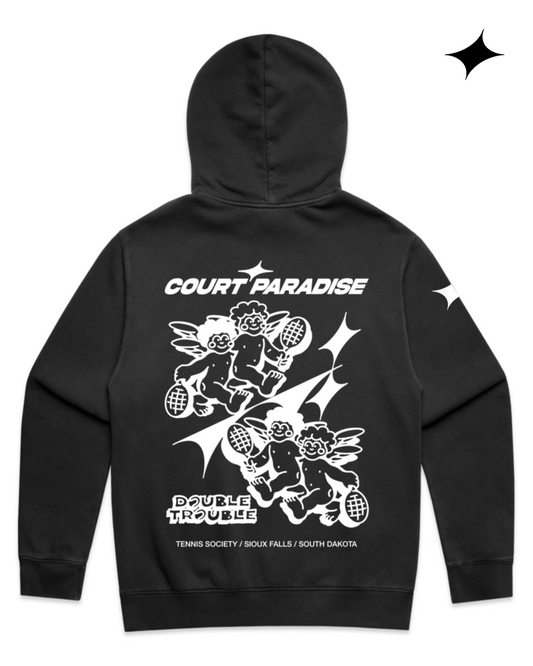 Court Paradise Double Trouble Hoodie — Charcoal
