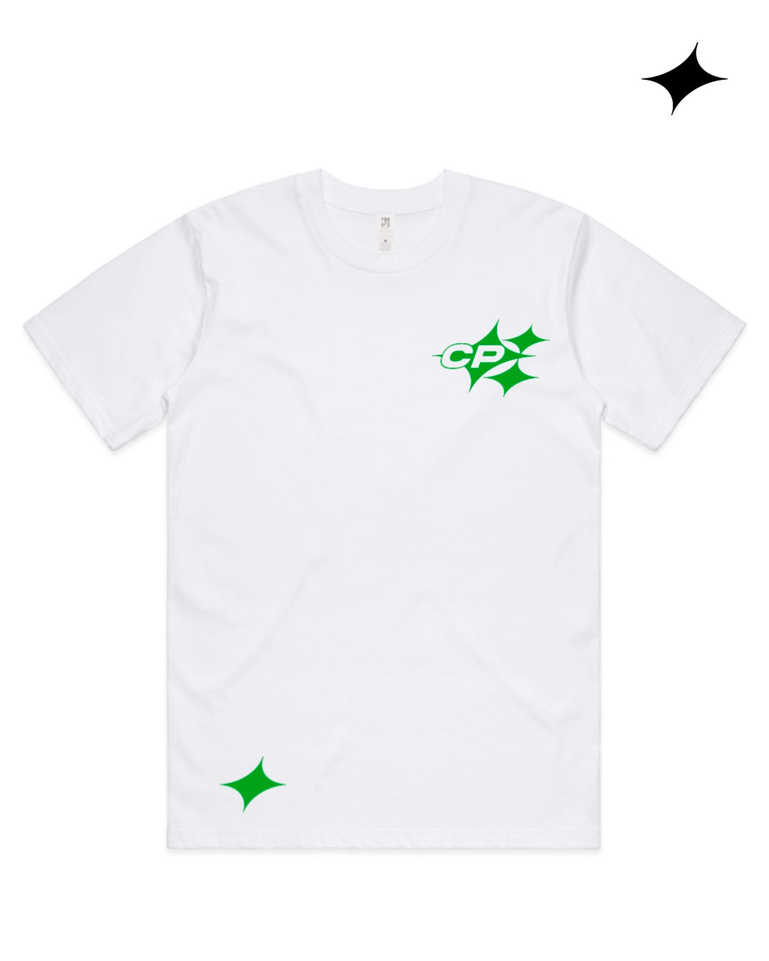 Court Paradise Double Trouble Tee — White/Green